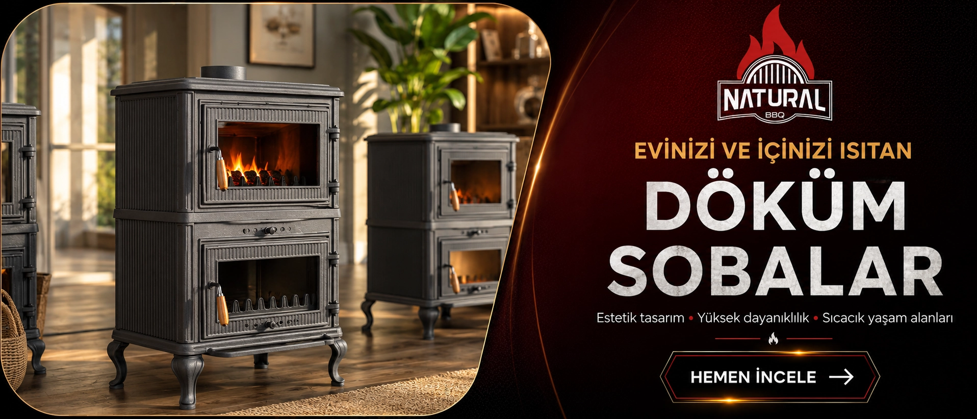 Kayseri Döküm Kuzine Şömine Barbekü